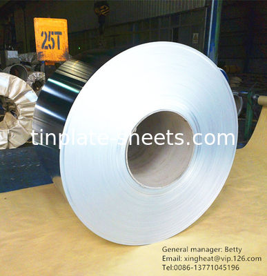 Coil en fer blanc pour l'industrie de l'emballage avec un MOQ de 25 tonnes et une température T2 T2.5 T3 T4 et T5