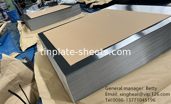 Mat Finition bande d'acier sans étain 60-140mg/m2 revêtement en chrome et 600mm-907mm de largeur