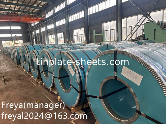 1.5-1.85 MT Poids par emballage Feuilles d'étain pour conserves chimiques et conserves alimentaires selon la norme JIS G3303 EN10202 ASTM624