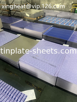 Plaques d'étain pour boîtes d'acier plaqué en étain résistant à la corrosion en finition brillante avec une excellente soudabilité