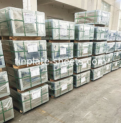 25 tonnes métriques MOQ pour les feuilles d'étain pour les boîtes de produits chimiques et alimentaires adaptées aux petites et grandes commandes