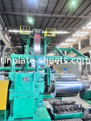 Coil d'étain électrolytique pour feuilles d'étain avec revêtement d'étain 5.6/5.6 et finition de surface mate