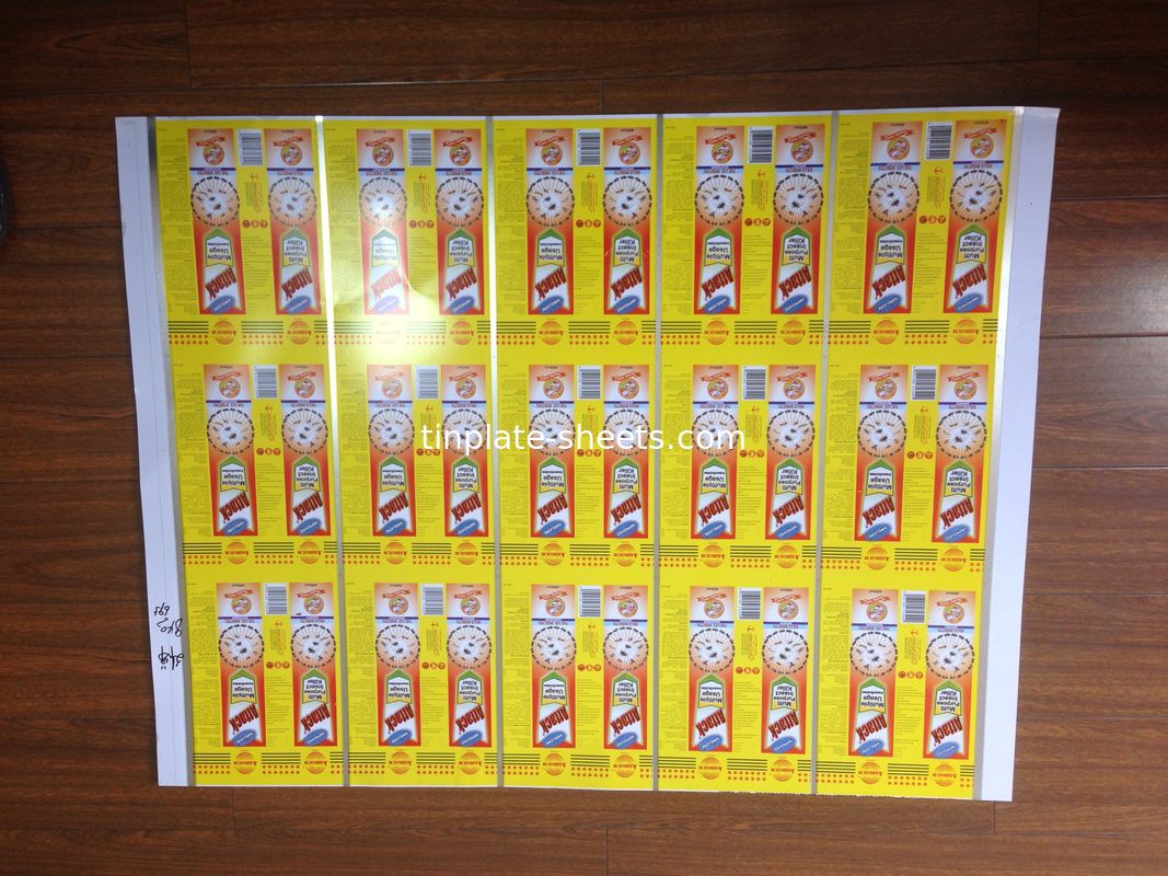 de bonne qualité Foods Printed Tinplate Sheet pour emballages alimentaires boîtes chimiques 4 couleurs imprimé en étain 6 couleurs