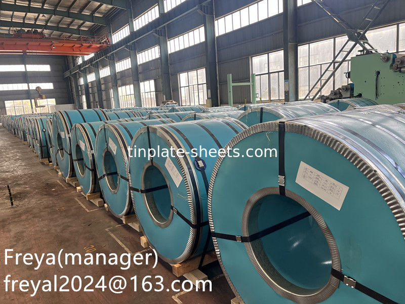 1.5-1.85 MT Poids par emballage Feuilles d'étain pour conserves chimiques et conserves alimentaires selon la norme JIS G3303 EN10202 ASTM624