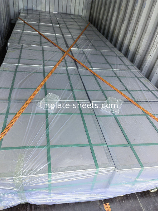 Coil d'étain de finition brillante pour emballage 4-8 MT Poids par emballage JIS G3303 EN10202 Norme ASTM624
