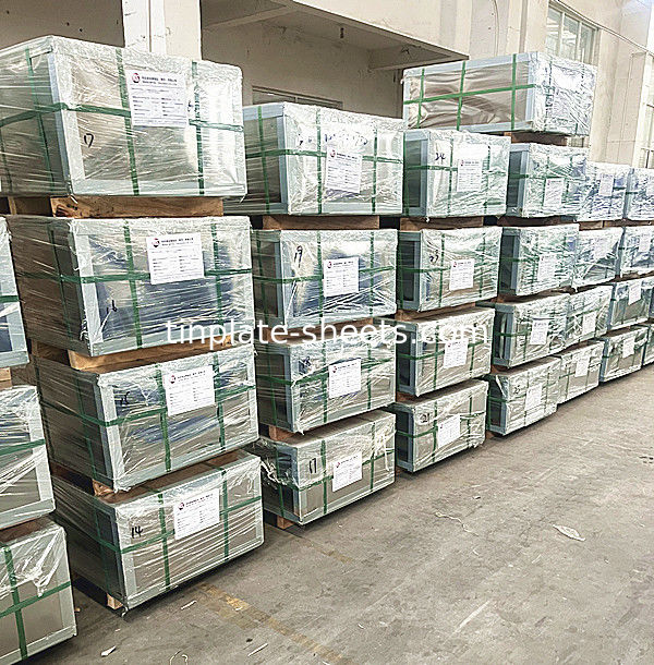25 tonnes métriques MOQ pour les feuilles d'étain pour les boîtes de produits chimiques et alimentaires adaptées aux petites et grandes commandes