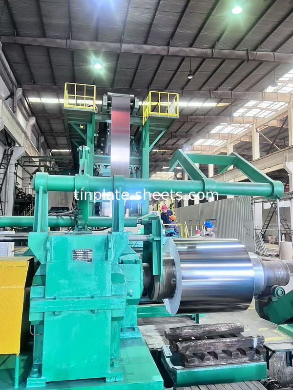 Coil d'étain électrolytique pour feuilles d'étain avec revêtement d'étain 5.6/5.6 et finition de surface mate
