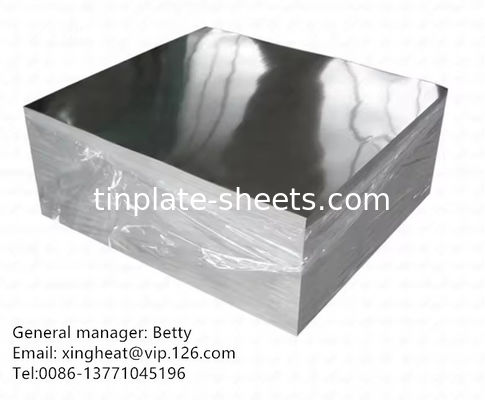 EN10202 Feuilles d'étain pour boîtes d'emballage JIS G3303 Finition en pierre standard brillante T3 T5 DR8 Finition en pierre