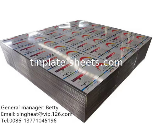T4 Plaque d'étain laqué Plaques d'étain durables et polyvalentes pour l'impression et l'emballage